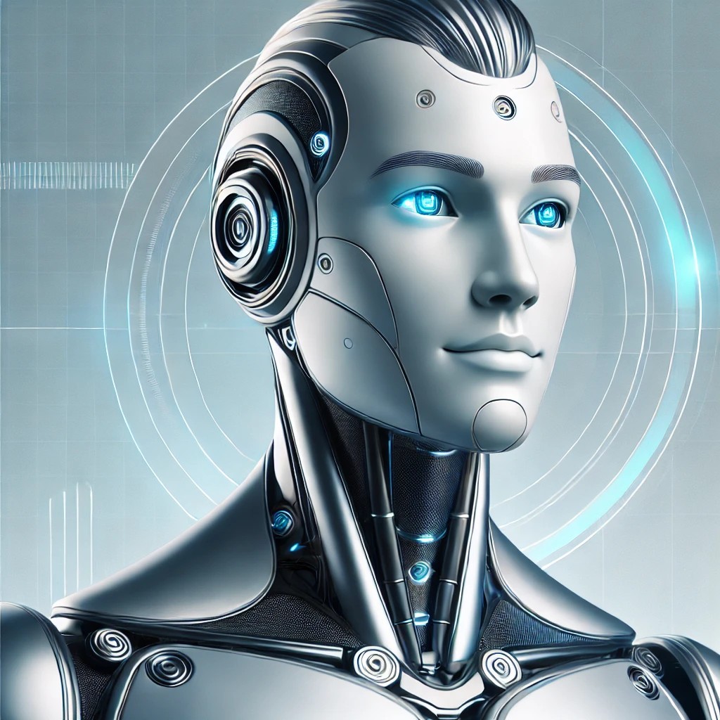 Robotomos - futuristic humanoid AI consultant